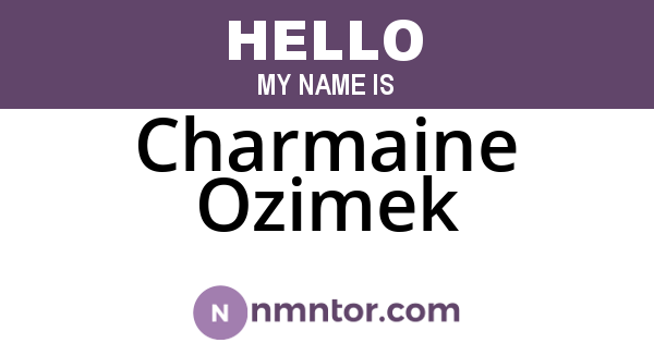 Charmaine Ozimek