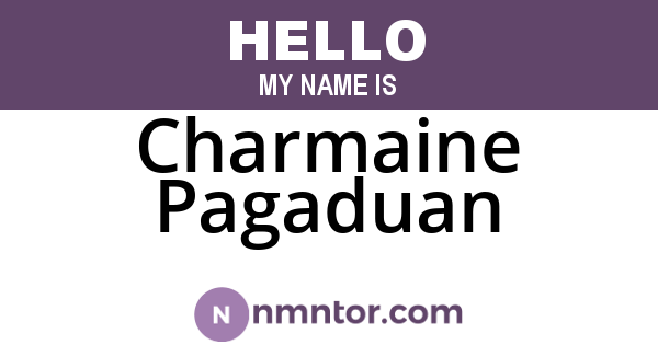 Charmaine Pagaduan
