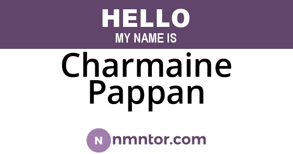 Charmaine Pappan