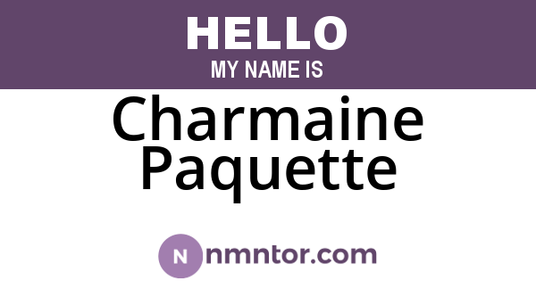 Charmaine Paquette