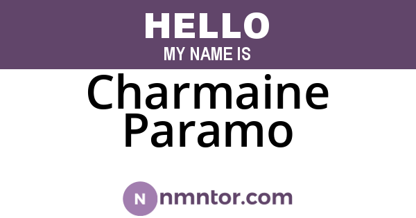 Charmaine Paramo