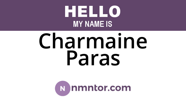 Charmaine Paras