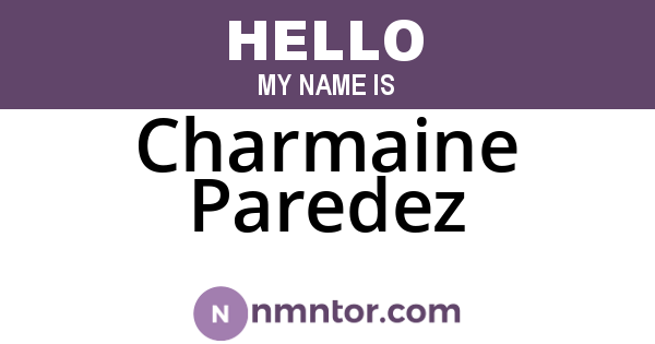 Charmaine Paredez