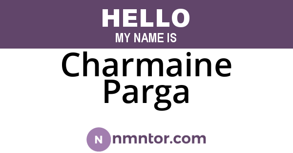 Charmaine Parga