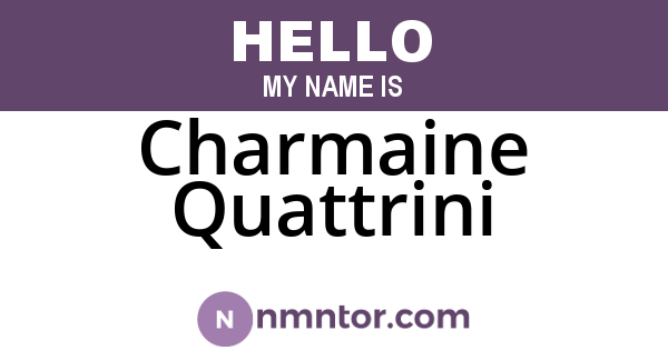 Charmaine Quattrini