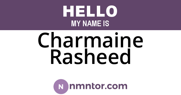 Charmaine Rasheed