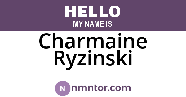 Charmaine Ryzinski