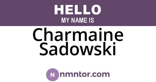 Charmaine Sadowski