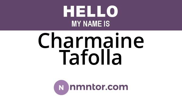 Charmaine Tafolla
