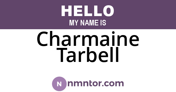 Charmaine Tarbell
