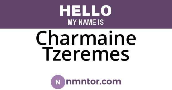 Charmaine Tzeremes