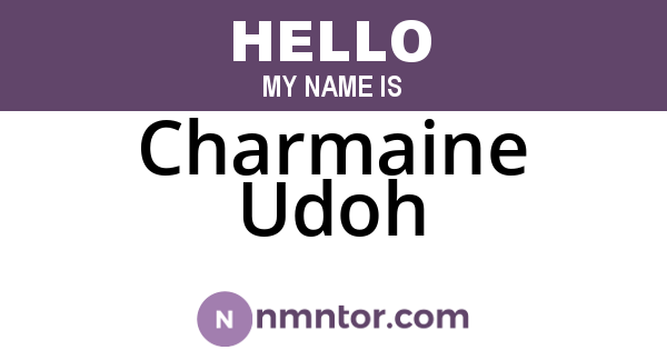 Charmaine Udoh