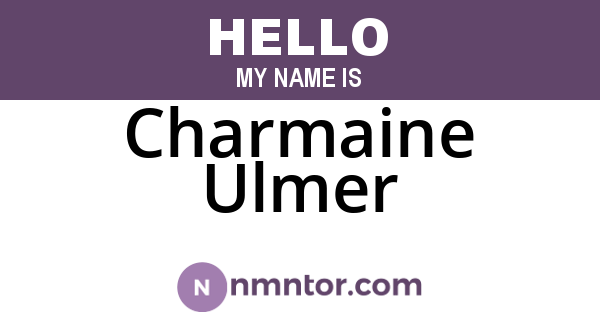 Charmaine Ulmer