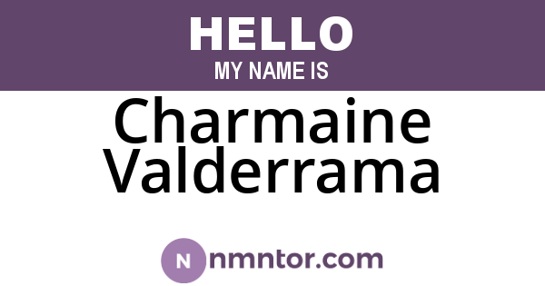 Charmaine Valderrama
