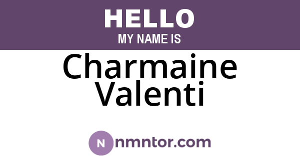 Charmaine Valenti