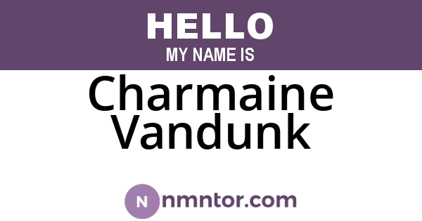 Charmaine Vandunk