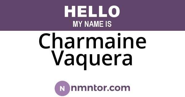 Charmaine Vaquera