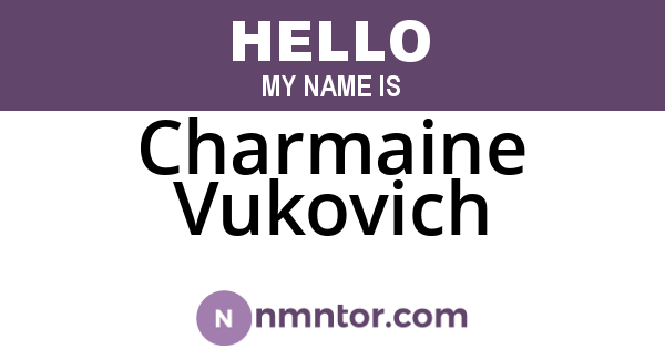 Charmaine Vukovich