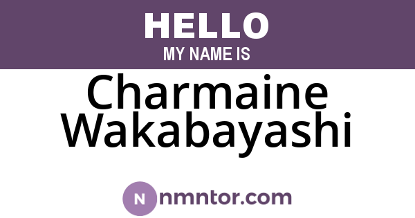 Charmaine Wakabayashi