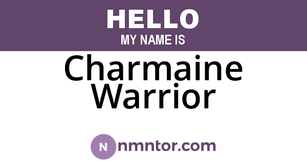 Charmaine Warrior