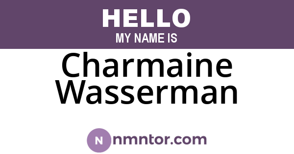 Charmaine Wasserman