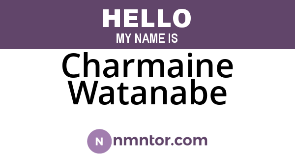 Charmaine Watanabe