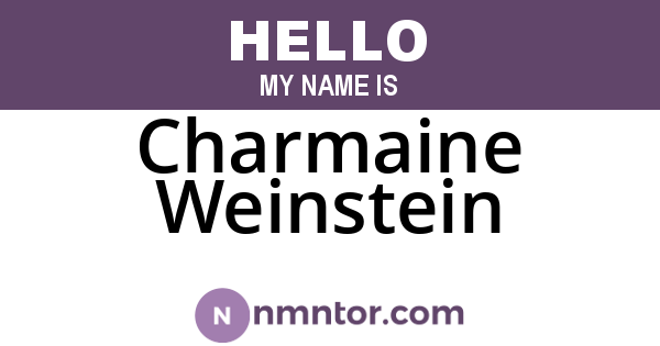 Charmaine Weinstein