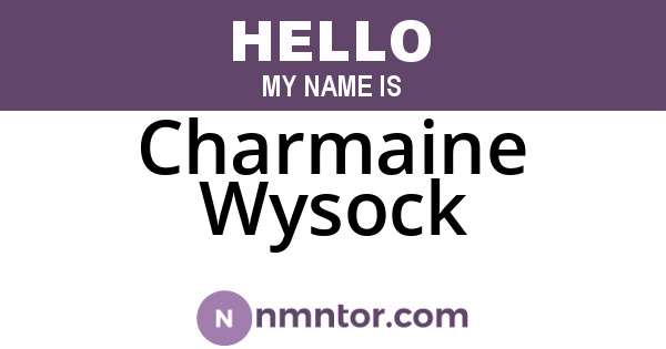 Charmaine Wysock