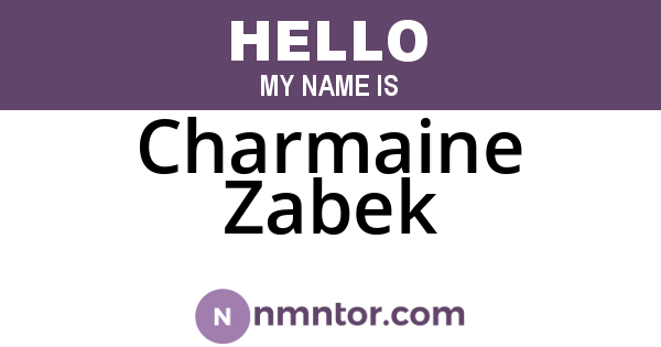 Charmaine Zabek