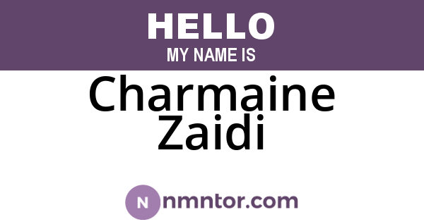 Charmaine Zaidi
