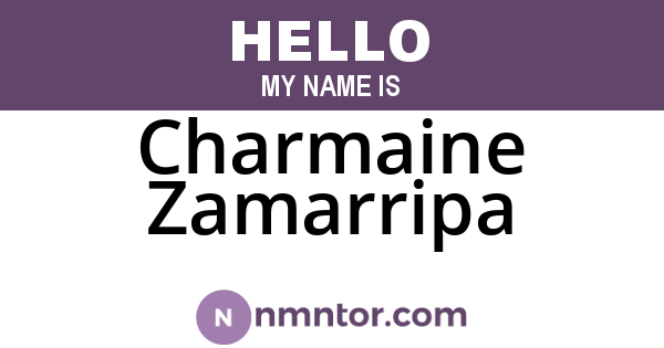 Charmaine Zamarripa