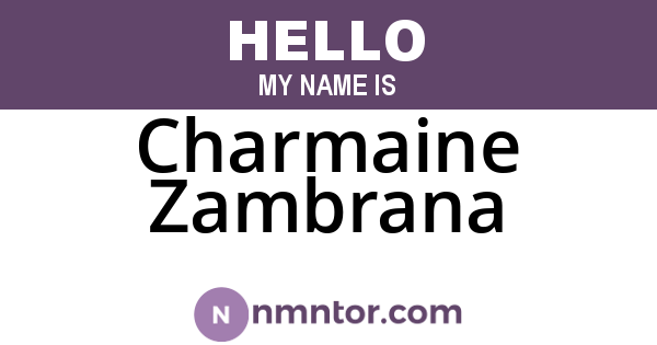 Charmaine Zambrana