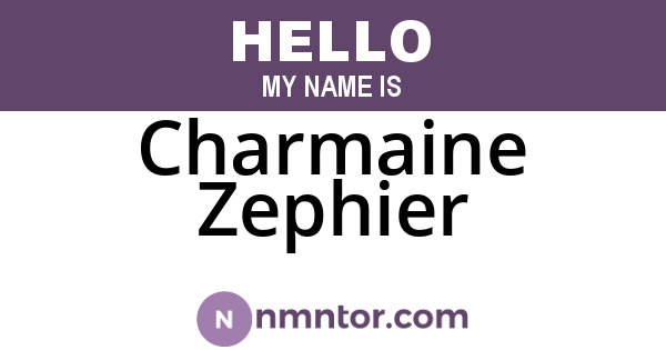 Charmaine Zephier
