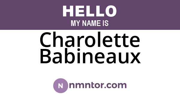 Charolette Babineaux