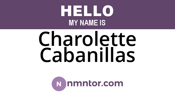 Charolette Cabanillas