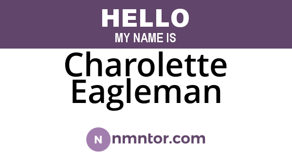 Charolette Eagleman