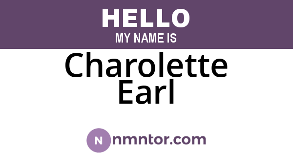 Charolette Earl