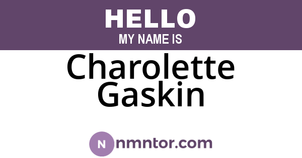 Charolette Gaskin