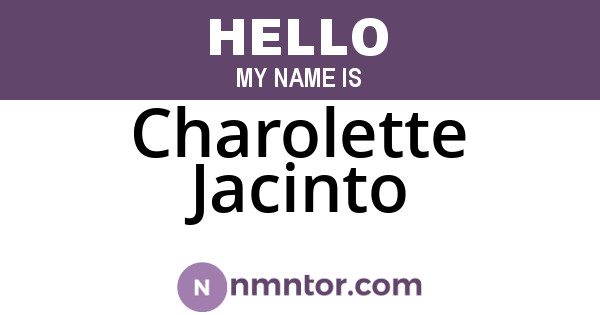 Charolette Jacinto