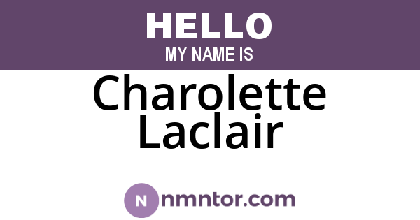 Charolette Laclair