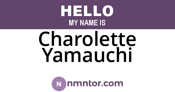 Charolette Yamauchi