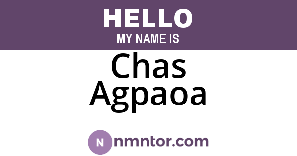 Chas Agpaoa