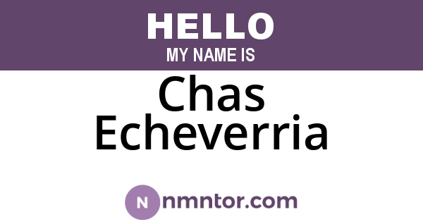 Chas Echeverria