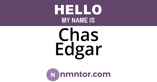 Chas Edgar