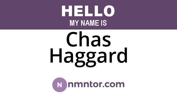 Chas Haggard
