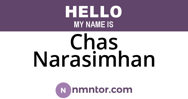 Chas Narasimhan