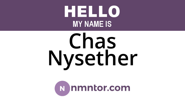 Chas Nysether