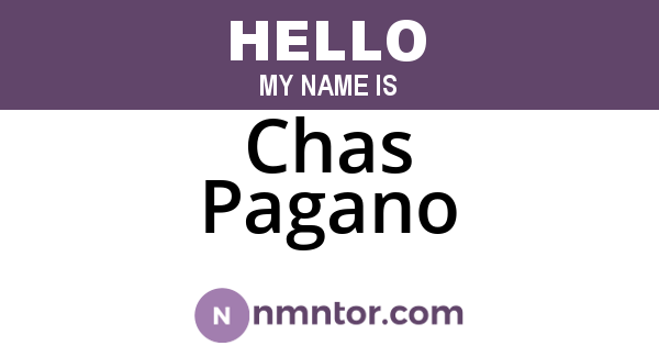 Chas Pagano