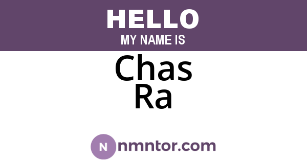Chas Ra