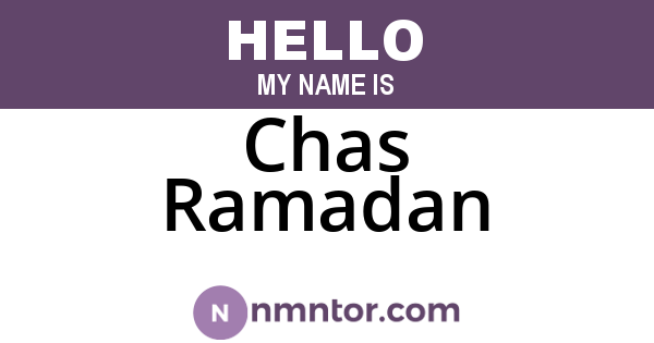 Chas Ramadan